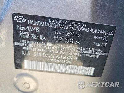 Zdjęcie 12 z 12 samochodu: 2019 HYUNDAI ELANTRA SE VIN:5NPD74LF9KH432628 - miniatura