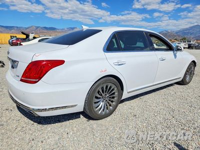 Trzecie zdjęcie samochodu z tyłu: 2018 GENESIS G90 PREMIUM VIN:KMHG34JA7JU047567 - miniatura