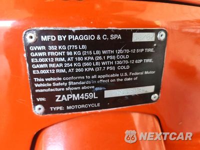 Zdjęcie 9 z 9 samochodu: 2007 VESPA GTS 250 VIN:ZAPM459L275006099 - miniatura