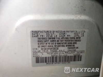 Zdjęcie 12 z 12 samochodu: 2017 NISSAN SENTRA SR TURBO VIN:3N1CB7AP0HY335730 - miniatura