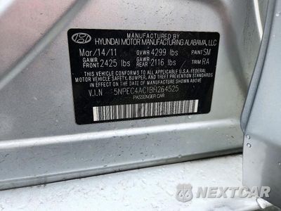 Zdjęcie 12 z 12 samochodu: 2011 HYUNDAI SONATA SE VIN:5NPEC4AC1BH264525 - miniatura