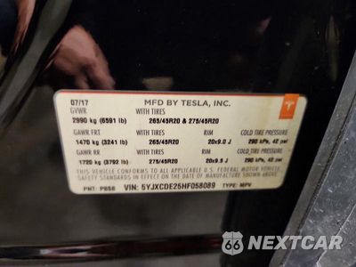 Zdjęcie 12 z 12 samochodu: 2017 TESLA MODEL X VIN:5YJXCDE25HF058089 - miniatura