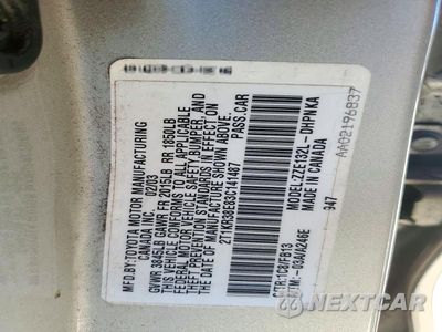 Zdjęcie 12 z 12 samochodu: 2003 TOYOTA MATRIX XR VIN:2T1KR38E83C141487 - miniatura