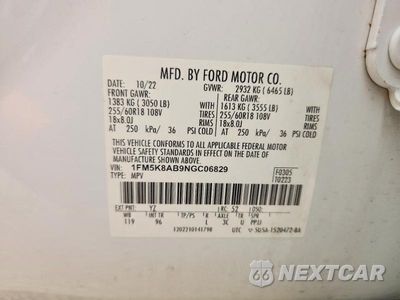 Zdjęcie 13 z 13 samochodu: 2022 FORD EXPLORER POLICE INTERCEPTOR VIN:1FM5K8AB9NGC06829 - miniatura