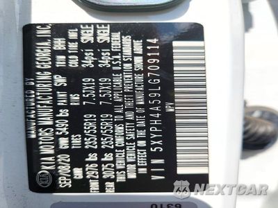 Zdjęcie 12 z 12 samochodu: 2020 KIA SORENTO EX V6 VIN:5XYPH4A59LG709114 - miniatura