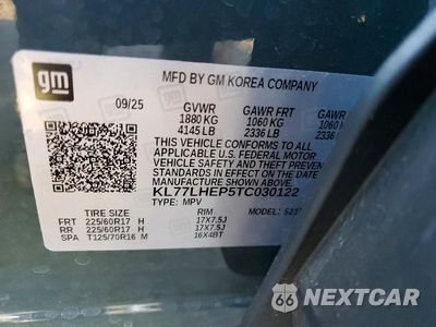 Zdjęcie 13 z 13 samochodu: 2026 CHEVROLET TRAX 1LT VIN:KL77LHEP5TC030122 - miniatura