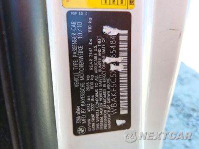 Zdjęcie 12 z 12 samochodu: 2011 BMW 328 XI SULEV VIN:WBAKF5C5XBE654843 - miniatura
