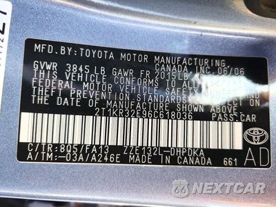 Zdjęcie 12 z 12 samochodu: 2006 TOYOTA MATRIX BASE VIN:2T1KR32E96C618036 - miniatura