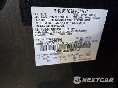Zdjęcie 13 z 13 samochodu: 2014 FORD FLEX SEL VIN:2FMHK6C89EBD14233 - miniatura