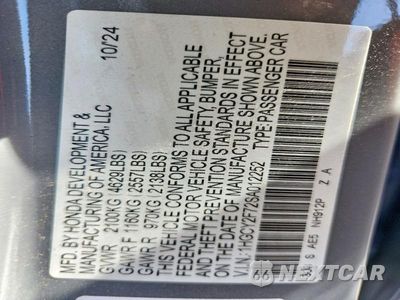 Zdjęcie 12 z 12 samochodu: 2025 HONDA ACCORD HYBRID SPORT-L VIN:1HGCY2F72SA012252 - miniatura