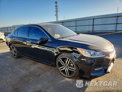 Czwarte zdjęcie samochodu z boku: 2017 HONDA ACCORD SPORT VIN:1HGCR2F58HA306405 - miniatura