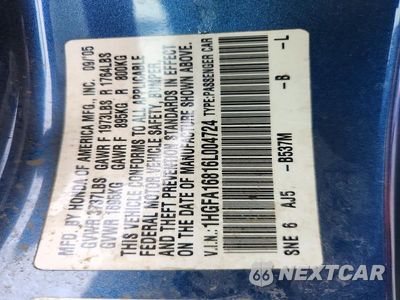 Zdjęcie 12 z 12 samochodu: 2006 HONDA CIVIC EX VIN:1HGFA16816L004724 - miniatura