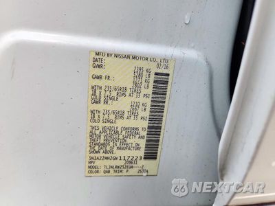 Zdjęcie 13 z 13 samochodu: 2016 NISSAN MURANO SL VIN:5N1AZ2MH2GN117223 - miniatura