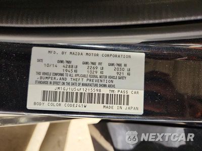 Zdjęcie 12 z 12 samochodu: 2015 MAZDA 6 SPORT VIN:JM1GJ1U54F1215598 - miniatura