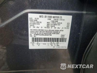 Zdjęcie 13 z 13 samochodu: 2020 FORD EDGE SEL VIN:2FMPK4J98LBA83706 - miniatura