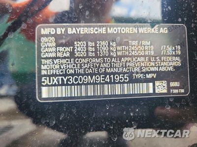 Zdjęcie 13 z 13 samochodu: 2021 BMW X3 SDRIVE30I VIN:5UXTY3C09M9E41955 - miniatura