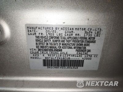 Zdjęcie 12 z 12 samochodu: 2025 NISSAN VERSA SV VIN:3N1CN8EV0SL856568 - miniatura