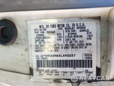 Zdjęcie 13 z 13 samochodu: 1995 FORD F250 VIN:1FTHF25H6SLA92227 - miniatura
