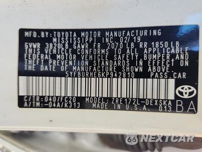Zdjęcie 12 z 12 samochodu: 2019 TOYOTA COROLLA SE VIN:5YFBURHE6KP942810 - miniatura