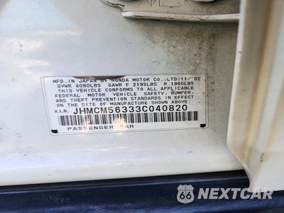 Zdjęcie 12 z 12 samochodu: 2003 HONDA ACCORD LX VIN:JHMCM56333C040820 - miniatura