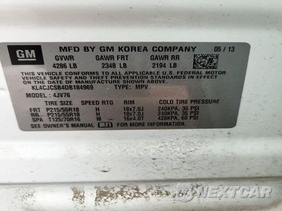 Zdjęcie 13 z 13 samochodu: 2013 BUICK ENCORE VIN:KL4CJCSB4DB184969 - miniatura