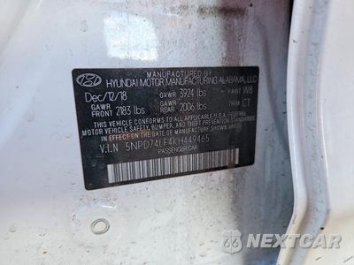 Zdjęcie 12 z 12 samochodu: 2019 HYUNDAI ELANTRA SE VIN:5NPD74LF4KH449465 - miniatura