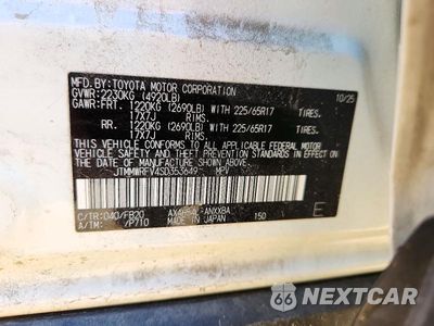 Zdjęcie 12 z 12 samochodu: 2025 TOYOTA RAV4 LE VIN:JTMMWRFV4SD353649 - miniatura