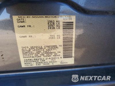 Zdjęcie 12 z 12 samochodu: 2020 NISSAN ALTIMA S VIN:1N4BL4BV3LC249014 - miniatura
