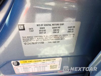 Zdjęcie 12 z 12 samochodu: 2008 CHEVROLET MALIBU 1LT VIN:1G1ZH57B28F171709 - miniatura