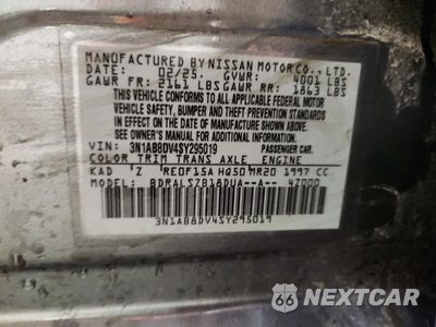 Zdjęcie 13 z 13 samochodu: 2025 NISSAN SENTRA SR VIN:3N1AB8DV4SY295019 - miniatura