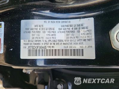 Zdjęcie 14 z 14 samochodu: 2015 MAZDA CX-9 GRAND TOURING VIN:JM3TB2DA3F0464485 - miniatura
