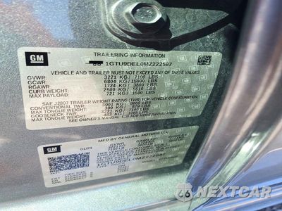 Zdjęcie 12 z 12 samochodu: 2021 GMC SIERRA K1500 SLT VIN:1GTU9DEL0MZ222587 - miniatura
