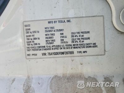 Zdjęcie 14 z 14 samochodu: 2022 TESLA MODEL Y VIN:7SAYGDEF0NF397059 - miniatura