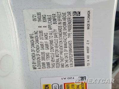 Zdjęcie 13 z 13 samochodu: 2022 HONDA CIVIC SPORT VIN:2HGFE2F58NH504875 - miniatura