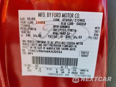 Zdjęcie 13 z 13 samochodu: 2006 FORD ESCAPE HEV VIN:1FMCU96H46KA20554 - miniatura