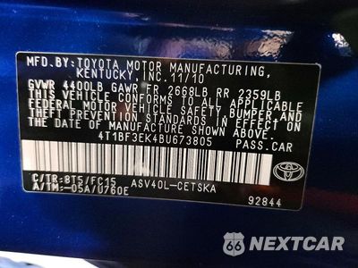 Zdjęcie 12 z 12 samochodu: 2011 TOYOTA CAMRY SE VIN:4T1BF3EK4BU673805 - miniatura