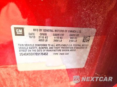Zdjęcie 12 z 12 samochodu: 2014 BUICK REGAL VIN:2G4GK5EX7E9176452 - miniatura