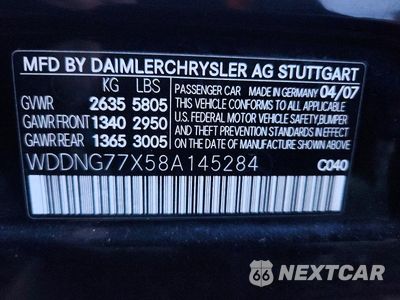 Zdjęcie 12 z 12 samochodu: 2008 MERCEDES-BENZ S 63 AMG VIN:WDDNG77X58A145284 - miniatura