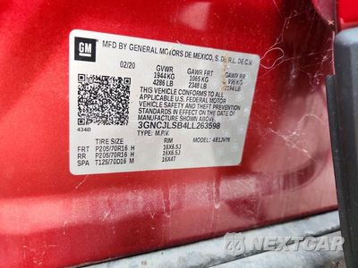 Zdjęcie 14 z 14 samochodu: 2020 CHEVROLET TRAX 1LT VIN:3GNCJLSB4LL263598 - miniatura