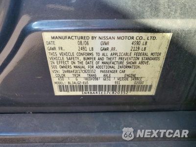 Zdjęcie 13 z 13 samochodu: 2007 NISSAN MAXIMA 3.5 SE VIN:1N4BA41E17C820352 - miniatura