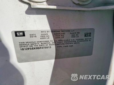 Zdjęcie 13 z 13 samochodu: 2016 CHEVROLET MALIBU LT VIN:1G1ZF5SX8GF273913 - miniatura