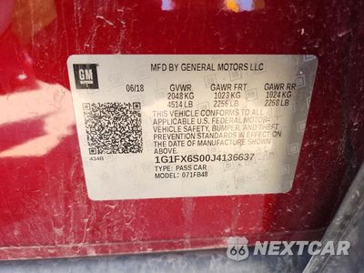 Zdjęcie 12 z 12 samochodu: 2018 CHEVROLET BOLT EV PREMIER VIN:1G1FX6S00J4136637 - miniatura