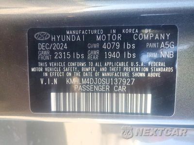 Zdjęcie 12 z 12 samochodu: 2025 HYUNDAI ELANTRA HYBRID BLUE VIN:KMHLM4DJ0SU137927 - miniatura