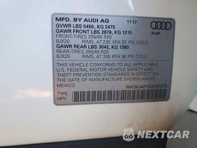 Zdjęcie 14 z 14 samochodu: 2018 AUDI Q5 PREMIUM PLUS VIN:WA1BNAFYXJ2101270 - miniatura
