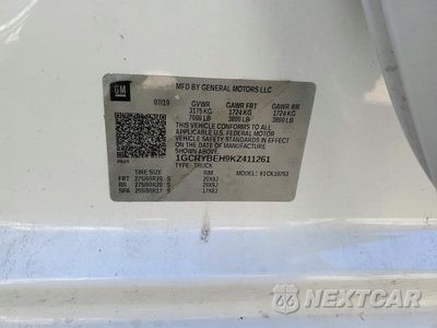 Zdjęcie 12 z 12 samochodu: 2019 CHEVROLET SILVERADO K1500 CUSTOM VIN:1GCRYBEH9KZ411261 - miniatura