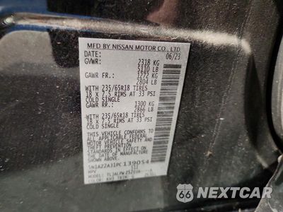 Zdjęcie 13 z 13 samochodu: 2023 NISSAN MURANO S VIN:5N1AZ2AJ1PC139054 - miniatura