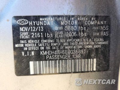 Zdjęcie 12 z 12 samochodu: 2014 HYUNDAI ELANTRA SPORT VIN:KMHDH4AH6EU036891 - miniatura