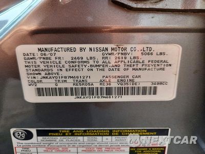 Zdjęcie 12 z 12 samochodu: 2007 INFINITI M35 X VIN:JNKAY01F87M461271 - miniatura