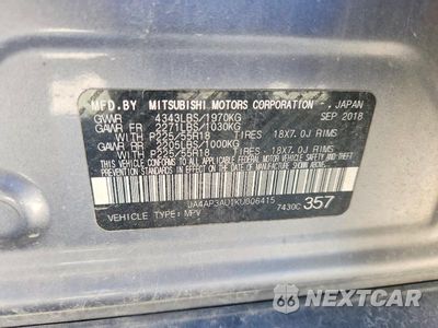 Zdjęcie 13 z 13 samochodu: 2019 MITSUBISHI OUTLANDER SPORT ES VIN:JA4AP3AU1KU006415 - miniatura