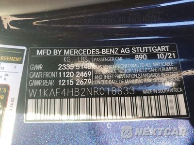 Zdjęcie 13 z 13 samochodu: 2022 MERCEDES-BENZ C 300 4MATIC VIN:W1KAF4HB2NR018833 - miniatura